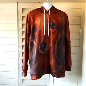 I Love Animals Daschund Hooded Sweatshirt